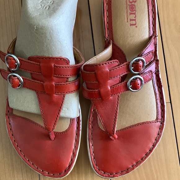 Born hand crafted footwear sandals size 8 copper red - Picture 4 of 6